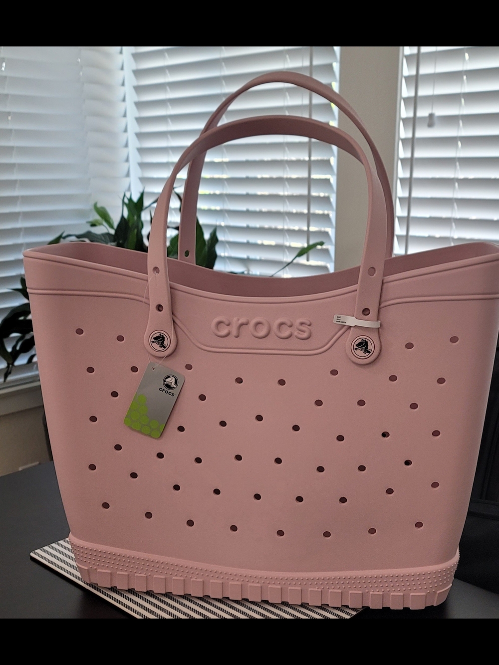 CROCS Light Pink Perforated Tote